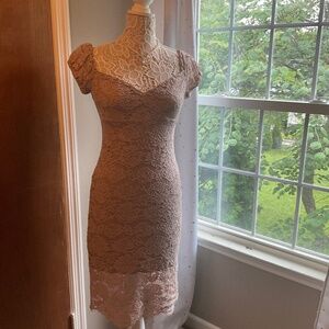 Express mauve lace cocktail/day dress